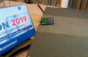 Redezeitanzeige und Vorschaumonitor
